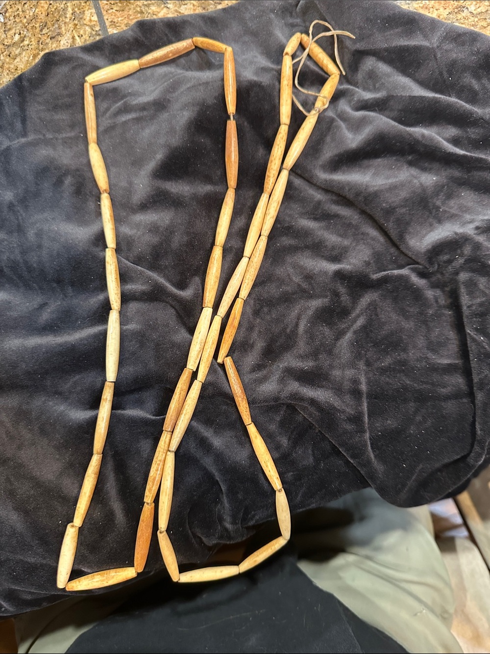 Men's Brown Wooden Bead Necklaces - Unbranded